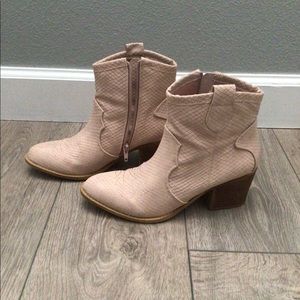 Charles David blush booties